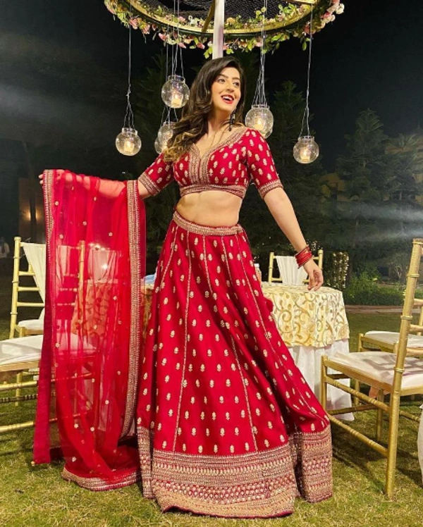 Heavy embroidery work Designer Lehenga